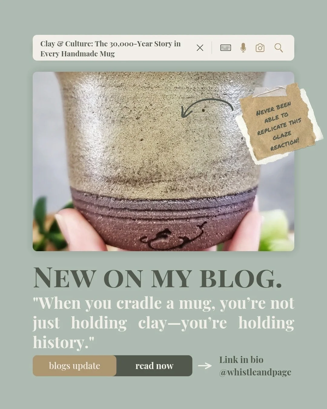 From Bangladeshi chula fires to Japanese tea bowls, Greek amphorae to our own hands today&mdash;clay has always been a storyteller. 🌏

This new blog travels across 30,000 years of human culture to ask: what stories are we carrying when we sip from a