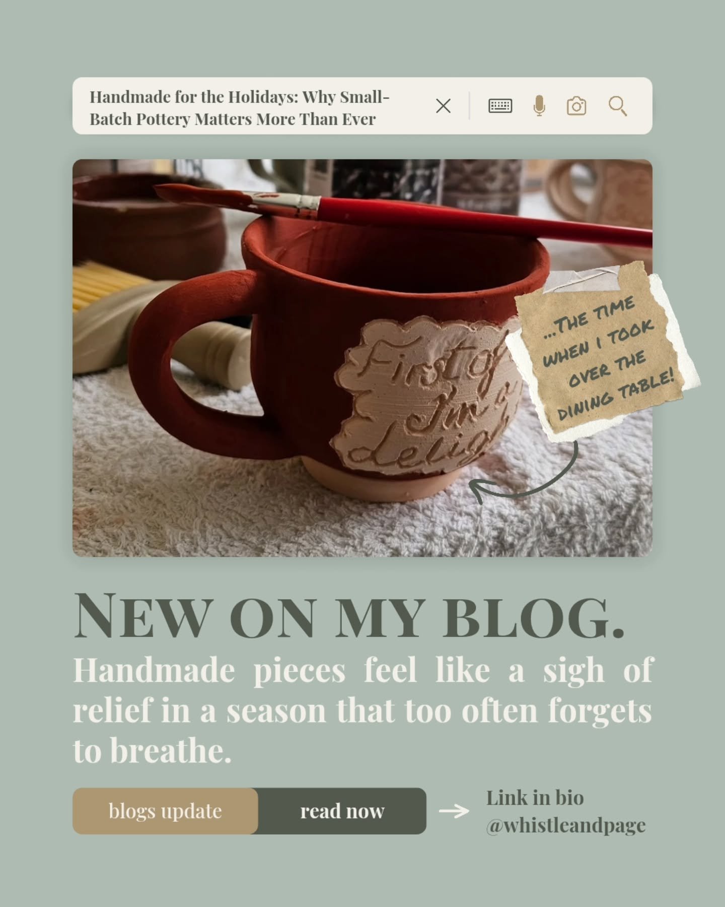 The holidays don&rsquo;t need to be louder &mdash; just more meaningful.

If December feels frantic, here&rsquo;s a softer perspective on handmade gifts, slow crafting, and choosing connection over consumerism.

Read the full blog on my website &mdas