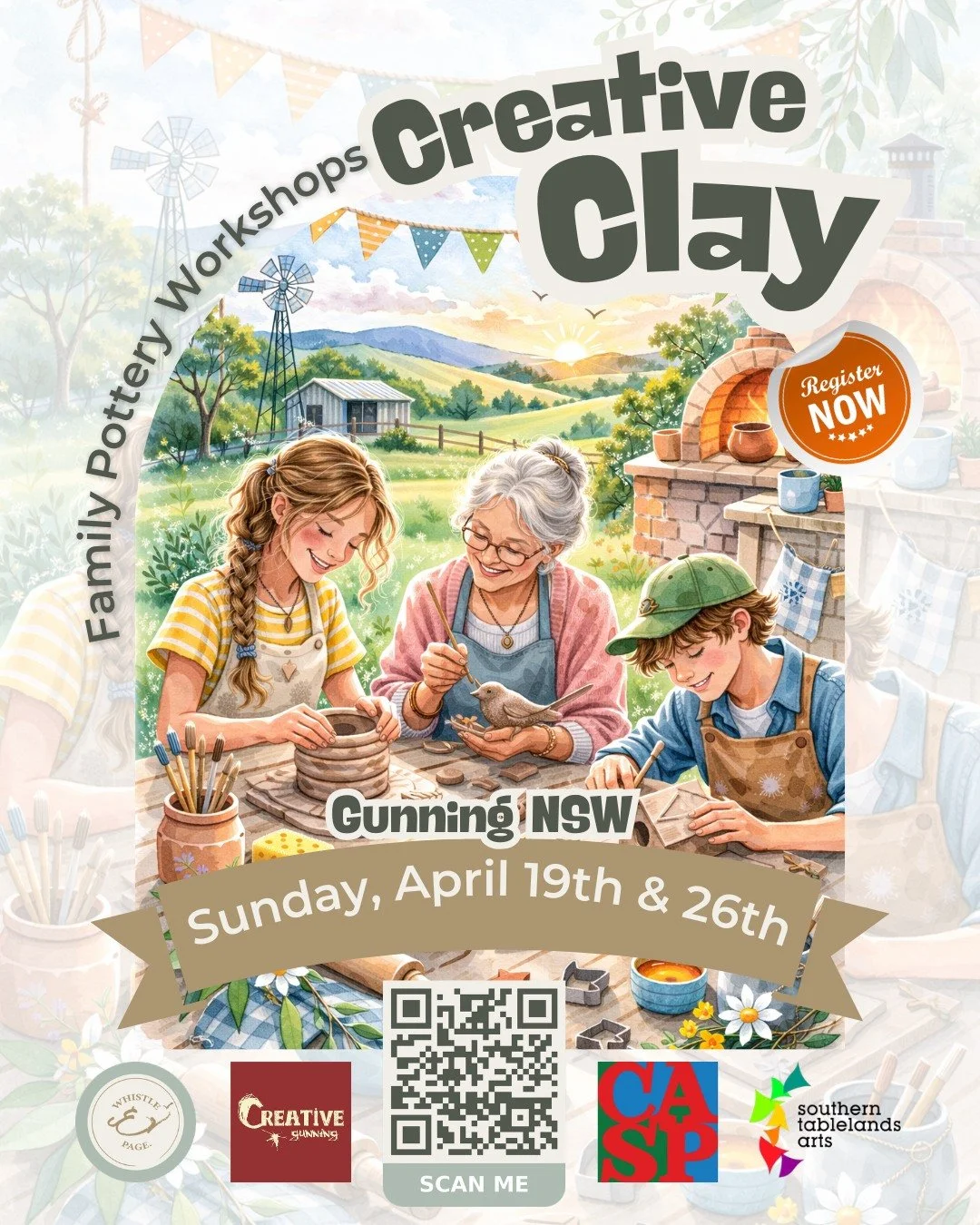 What if you didn&rsquo;t have to think of something &ldquo;educational&rdquo; to do these school holidays&hellip; and it just happened naturally?

Creative Clay is coming to Gunning.

This is pottery designed for two generations. Young people aged 7+