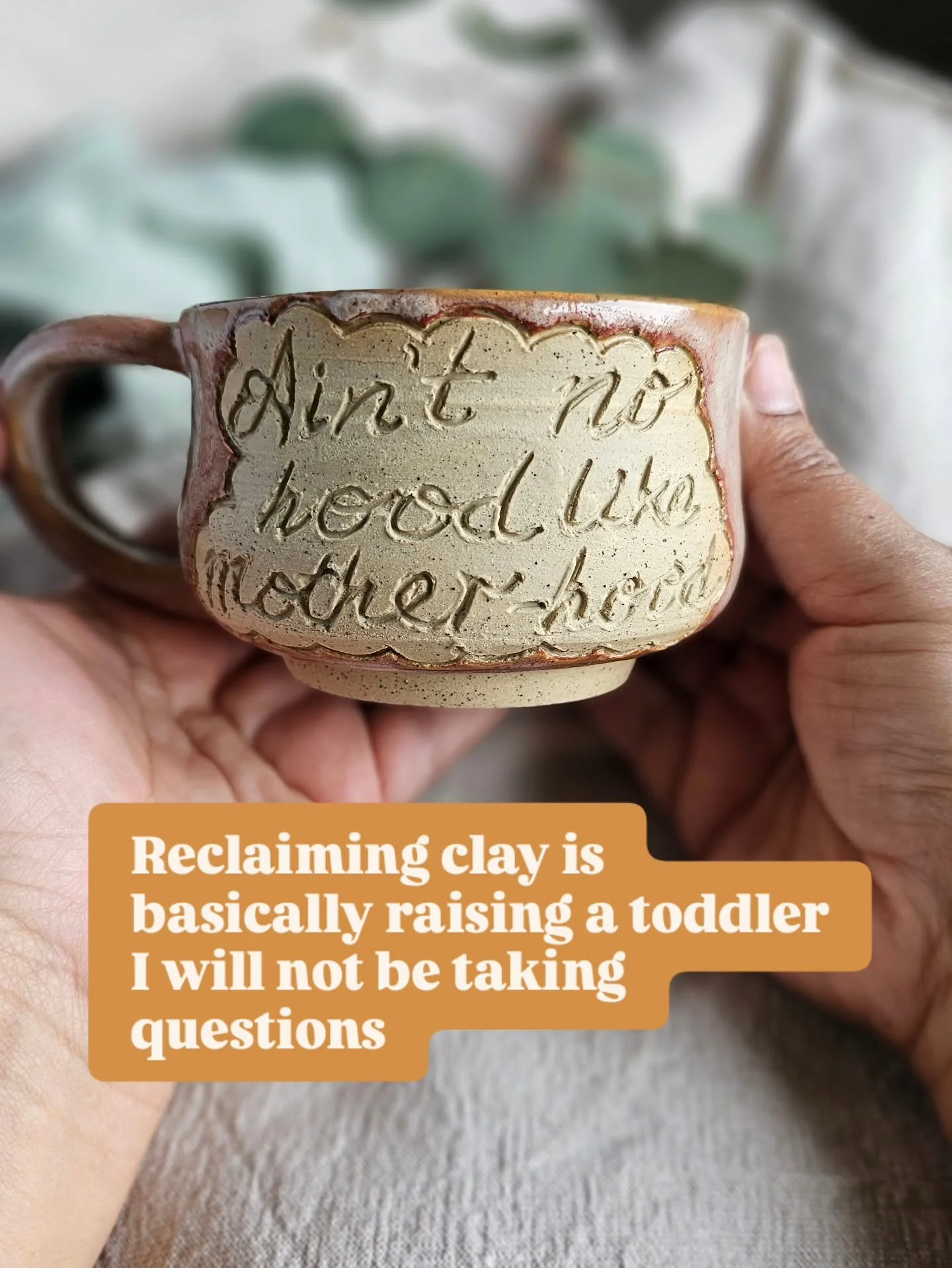 Reclaiming clay is a lot like raising a toddler.

Things fall apart. Quickly. Loudly. Publicly.
You try to fix it immediately. That does not work.

So you pause. Add what&rsquo;s needed. Give it space.

Lower expectations slightly. Maybe significantl