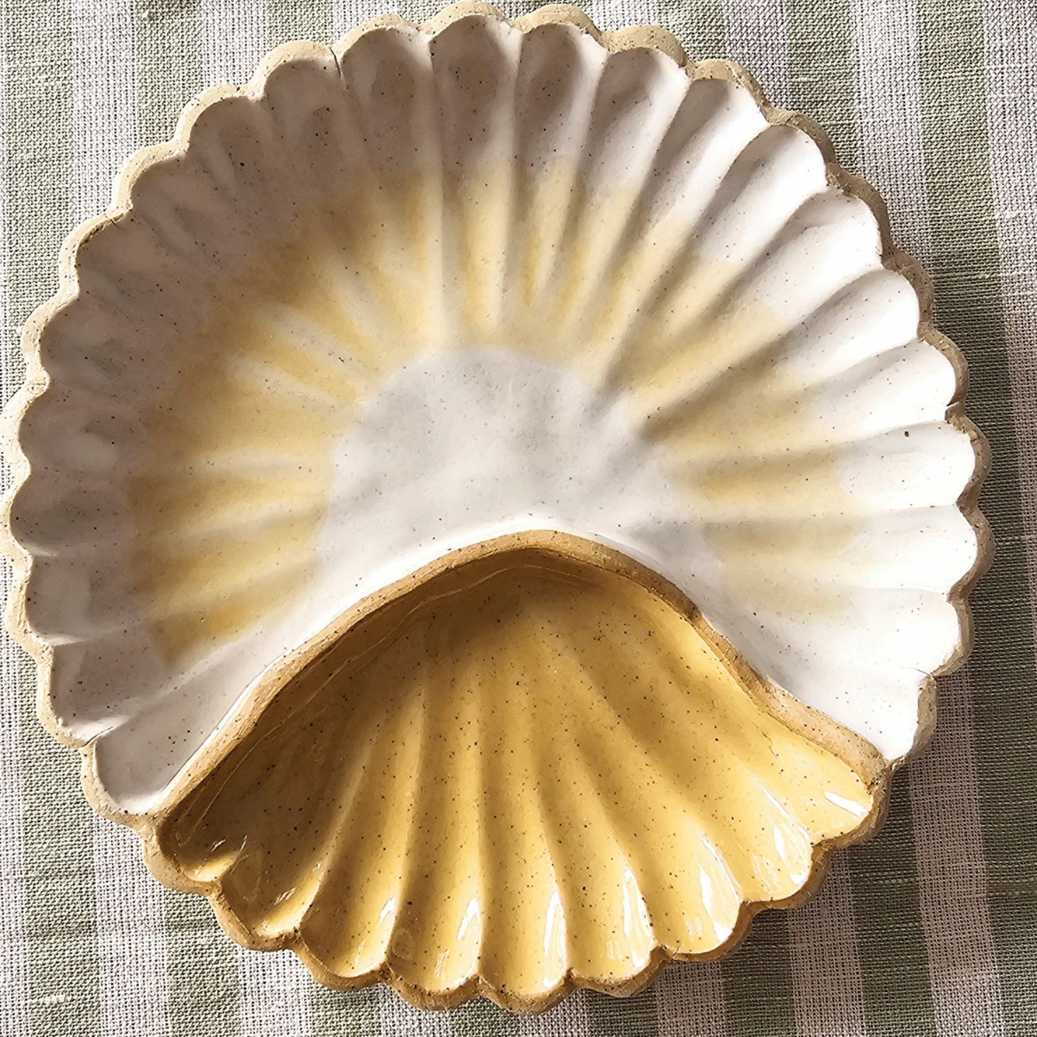 Satin white ceramic girl dinner plate