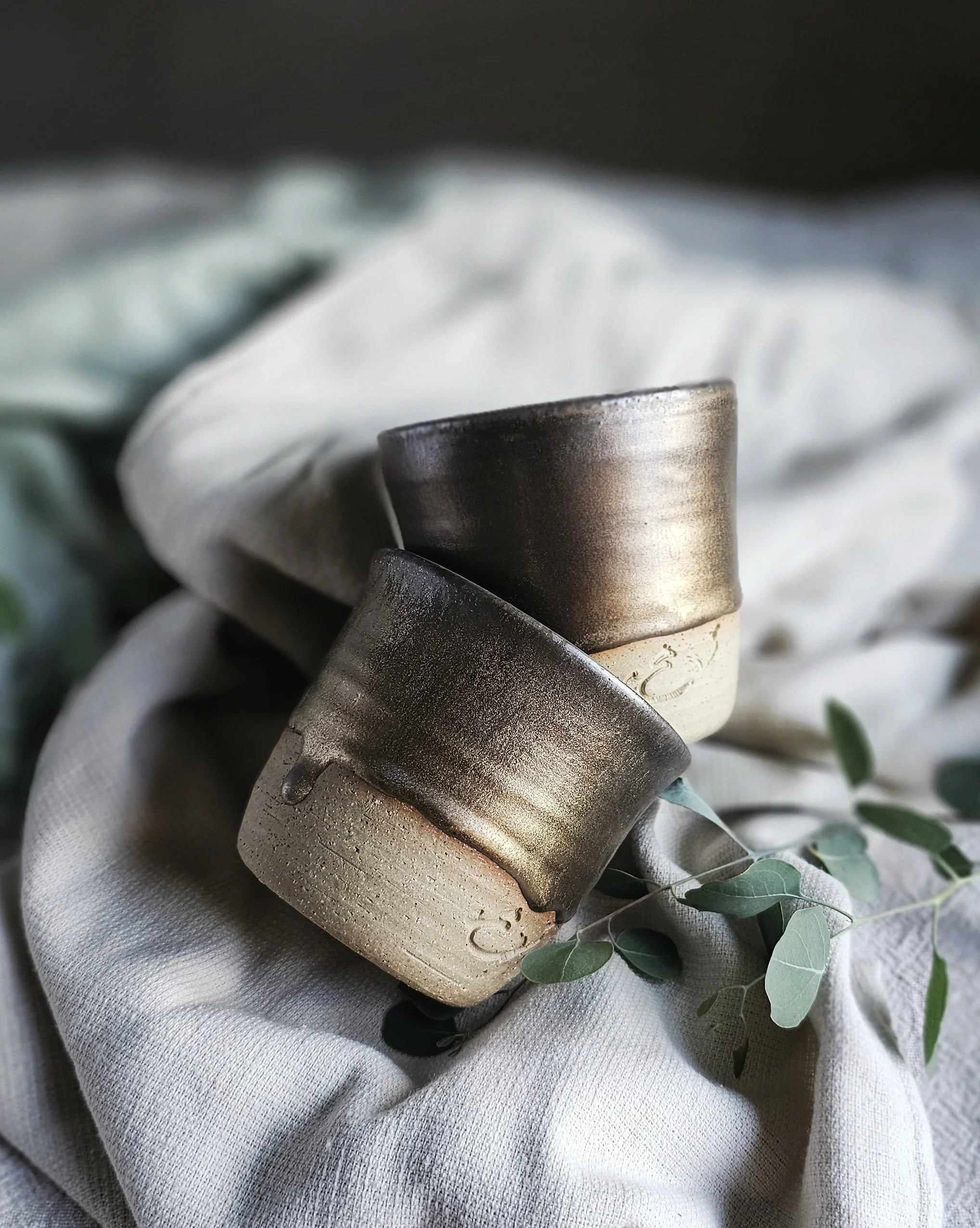 Cosy Cup Set | Golden Pair | Without Handle