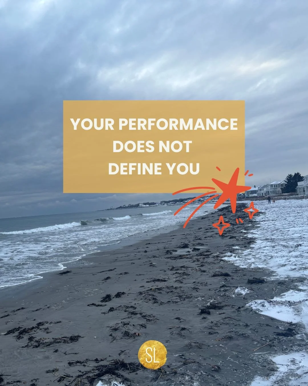 Wins and losses are part of your story. They do not define you even though it can FEEL that way. ⁠
⁠
Remember: Feelings aren&rsquo;t facts. ⁠
⁠
You are worthy of love + belonging, period. That doesn&rsquo;t rise + fall with outcomes. ⁠
⁠
Falling shor