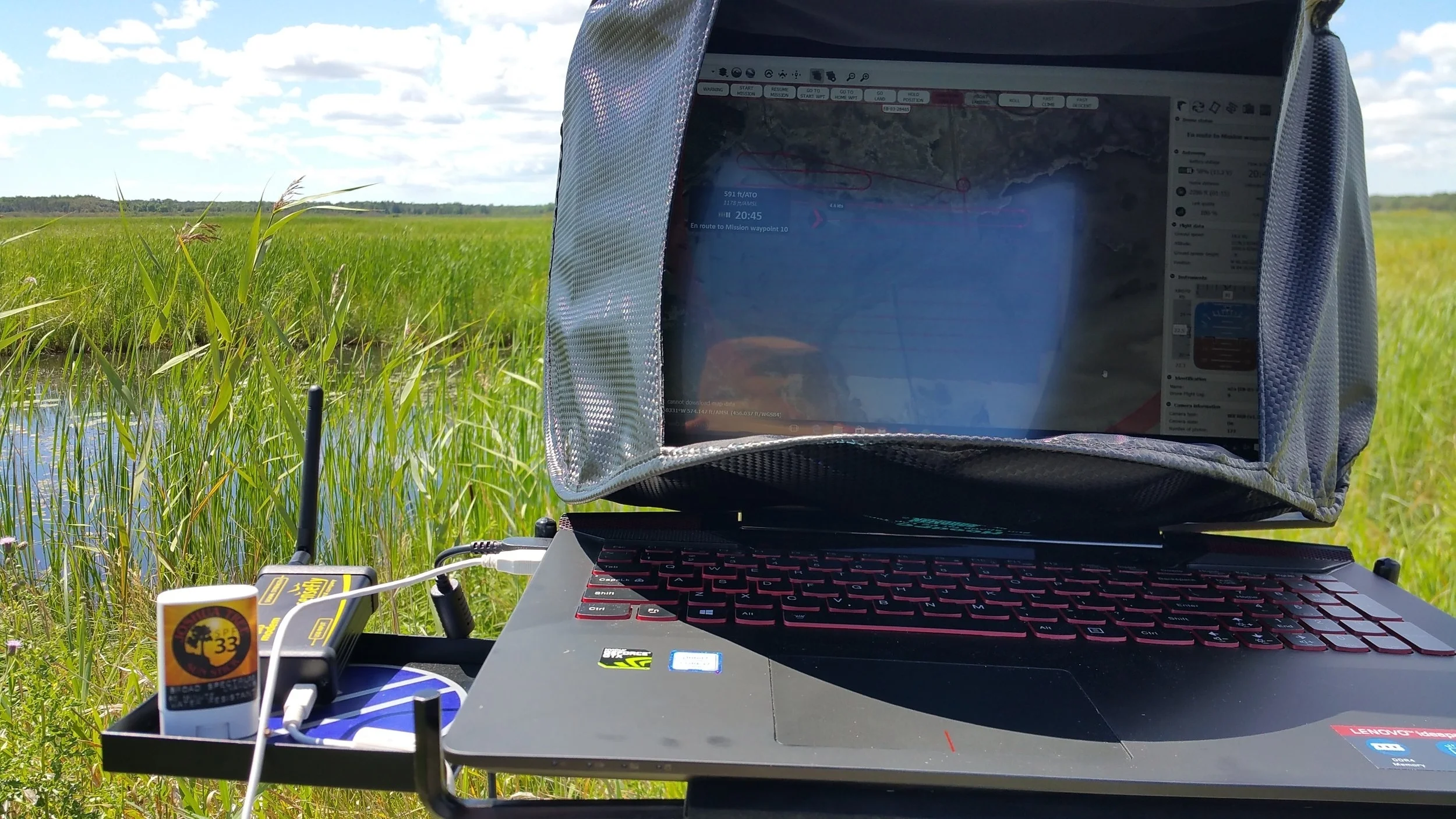 Ebee flight monitoring in Upper Peninsula Michigan