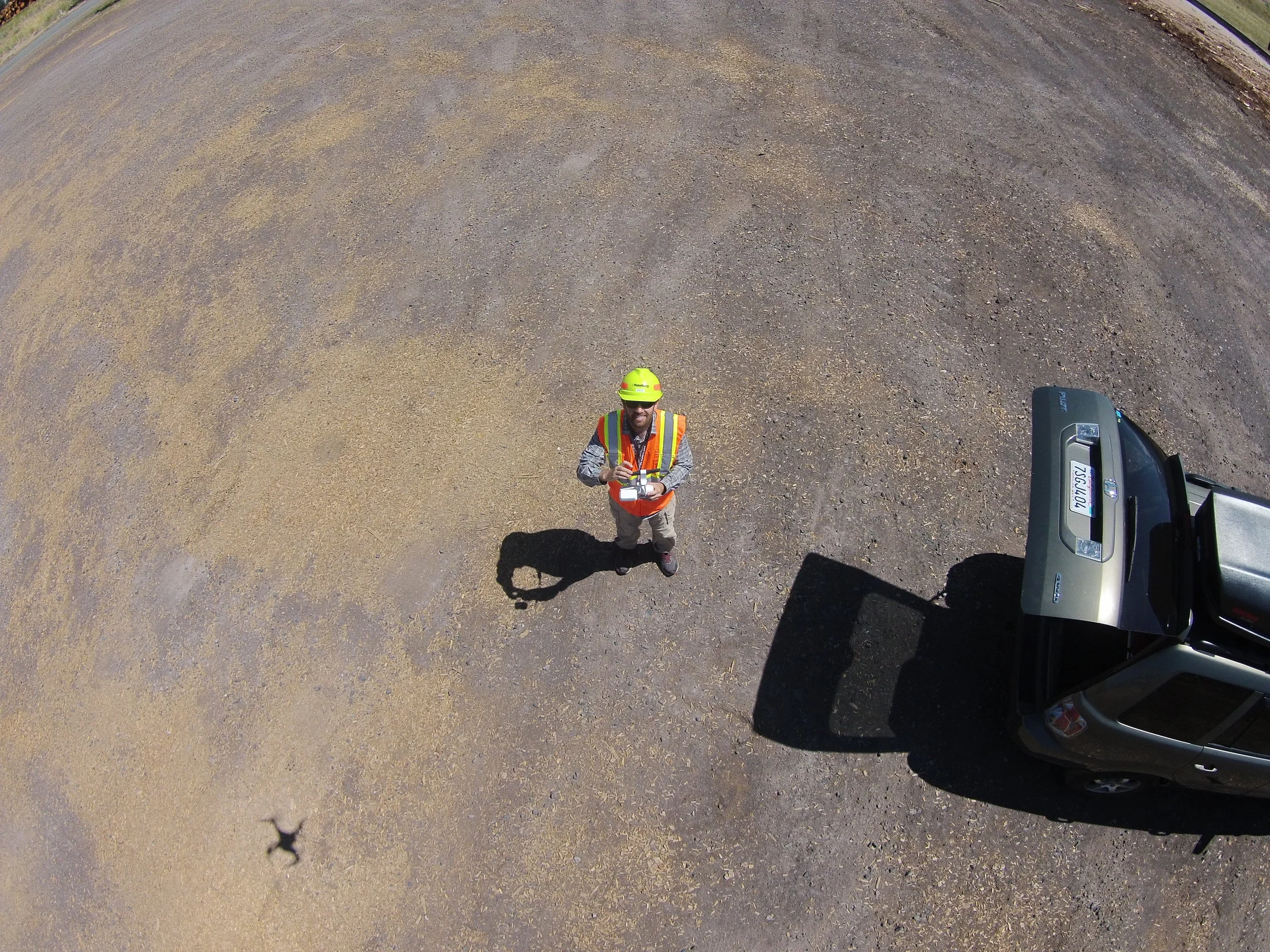 Ian flying quadcopter