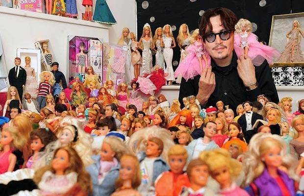 Johnny Depp's collection of Barbie Dolls