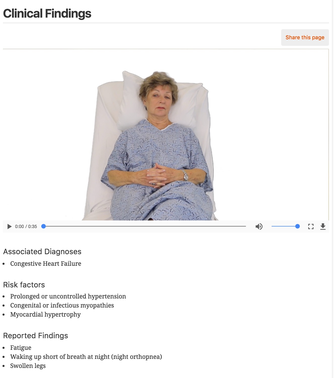 Watch videos of patient complaints