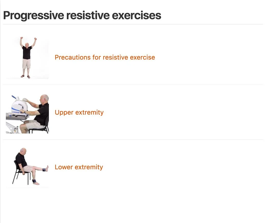 Updates for PhysioU cardiopulmonary rehabilitation app! — PhysioU