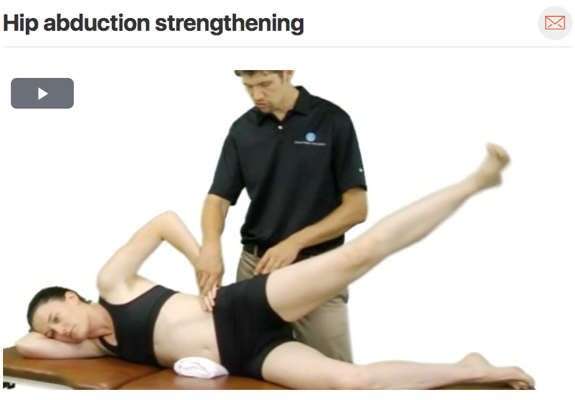 Once full range of motion of the knee has been achieved it is important to work on strengthening of both the gluteus medius and maximus muscles. These muscles control the movement of the femur and when trained can prevent the femur from adducting an…