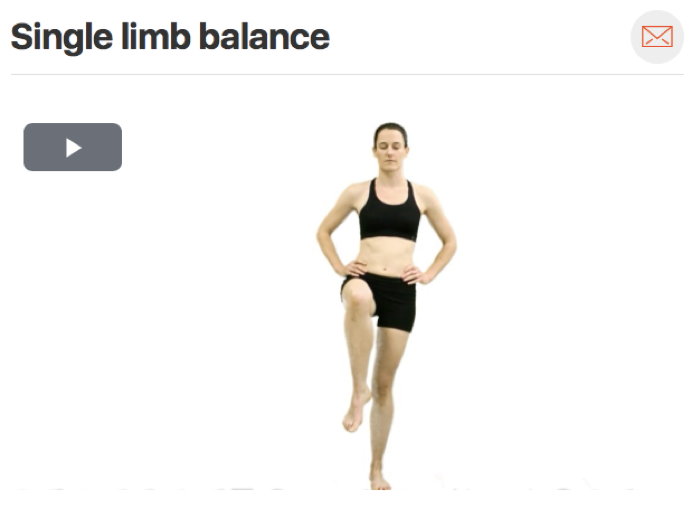 Balance is very important in the treatment of ankle sprains in order to help the ankle regain proprioception and prevent future ankle sprains. (Click image to watch 1-2 minute video)