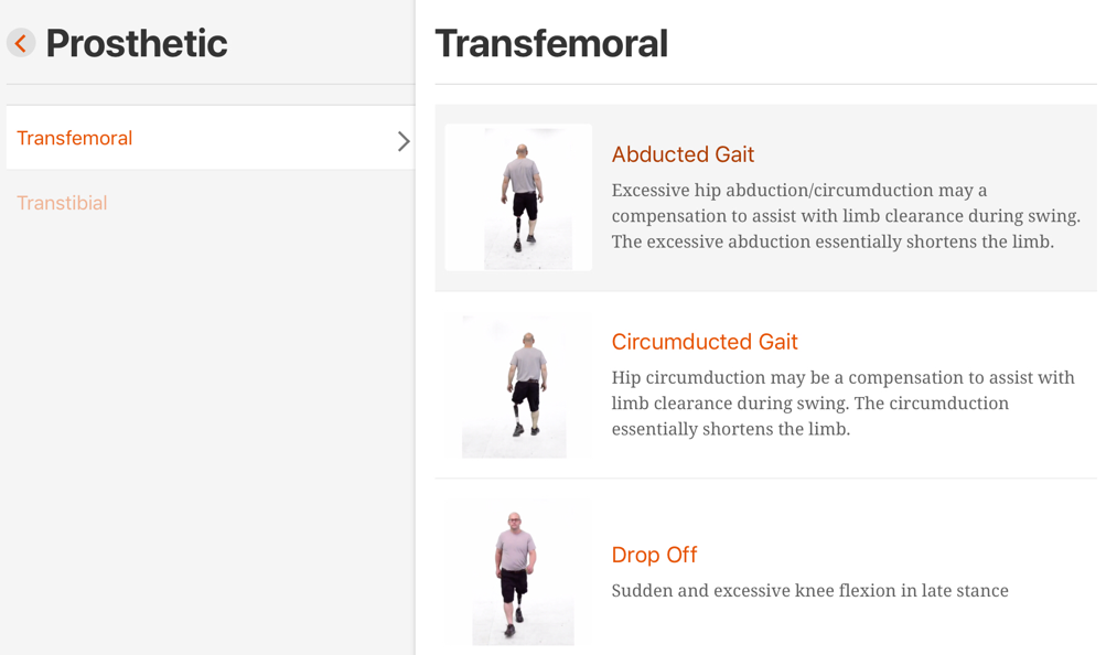 Gait App Update Prosthetic Gait Deviations is now available! — PhysioU