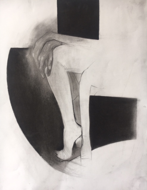  Untitled, 22" x 30," charcoal white paper 