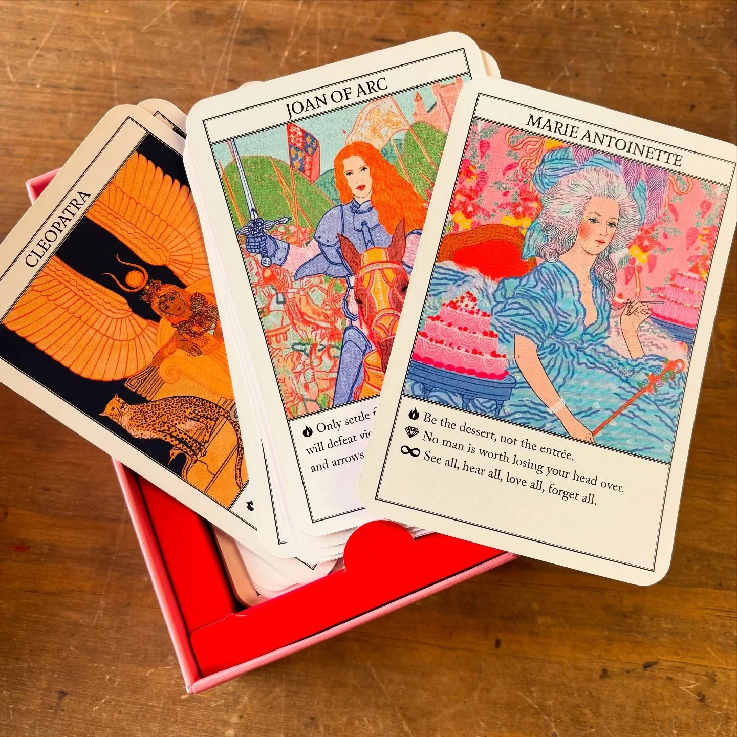🔮 What does your future hold? 🔮

Consult these oracle decks for direction in your love life 💕 or your creative practice! 🎨 Each card is accompanied by a gorgeous illustration, and each deck comes with an guide to using and reading the cards. A ve