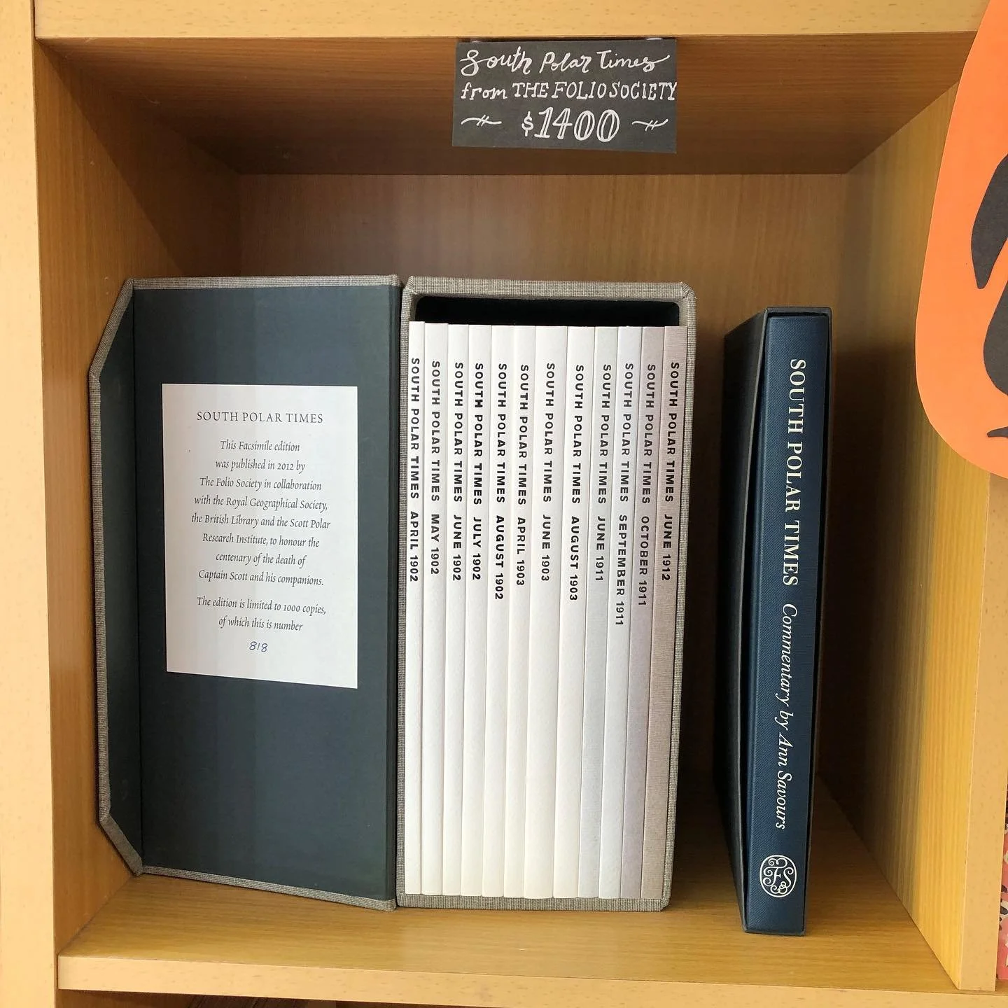 ✨ Open Book Look ✨

You will have seen it every time you&rsquo;ve wandered into our shop in the past few years, but have you ever inspected the volumes in this Folio Society collation of the South Polar Times? 

These magazines give a startling insig