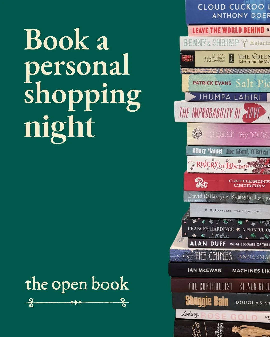 Reserve your own private shopping experience after-hours at The Open Book! Book at the link in our bio 👆

Get your Christmas shopping all done at once while shopping secondhand and supporting your small local bookstore! 🎁📚 The Open Book specialise