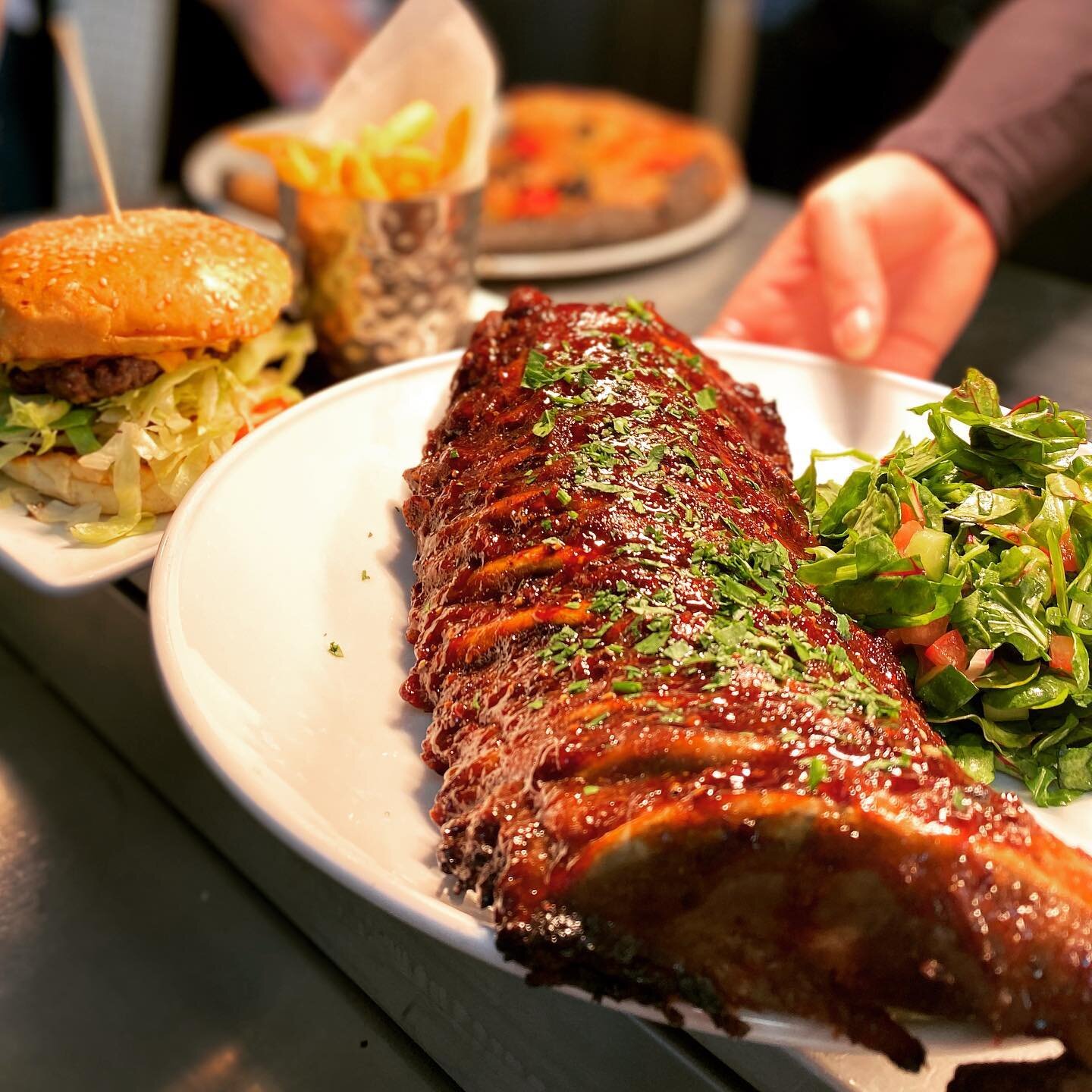 New to the menu and flying out of the kitchen, our new Honey &amp; Hoisin Ribs, available as half or whole rack (starter/main). Wiltshire Pork Ribs from our local butcher 💪 #Ribs #babybackribs #pork #porkribs #greenprkbraz #eatlocal #bathuk #bathiso