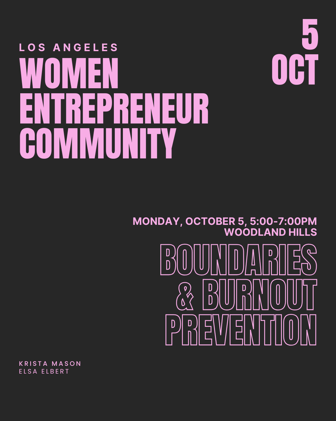 10/5: Women Entrepreneur Community