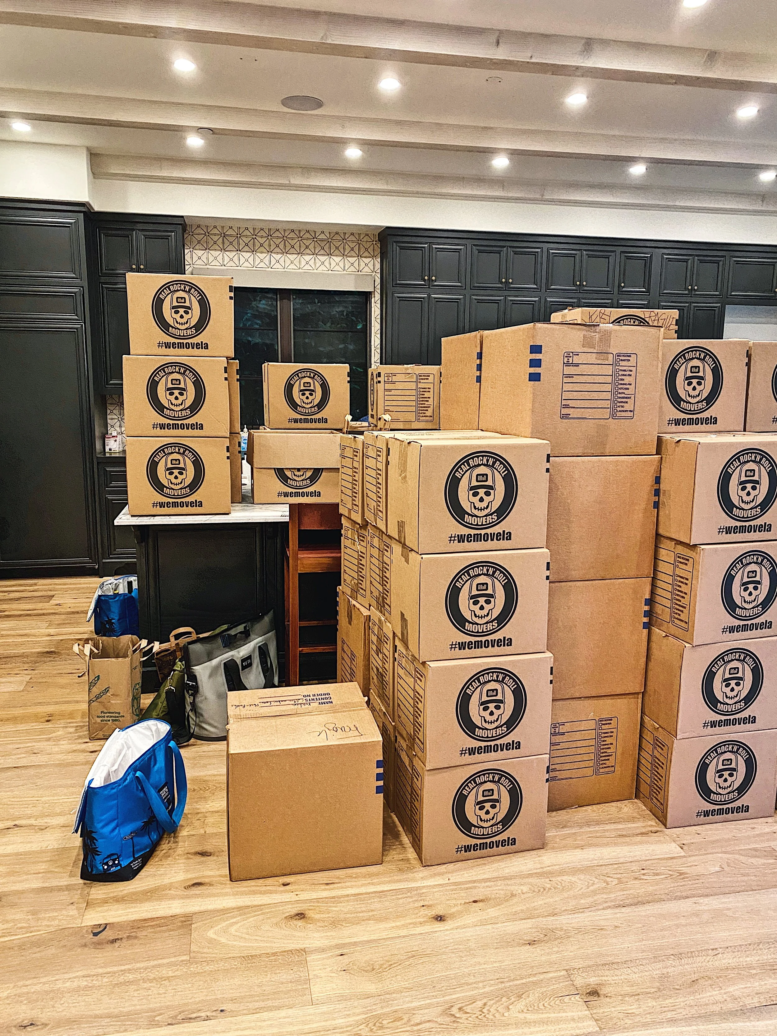 Moving boxes ready for professional unpacking and move-in organizing in Woodland Hills
