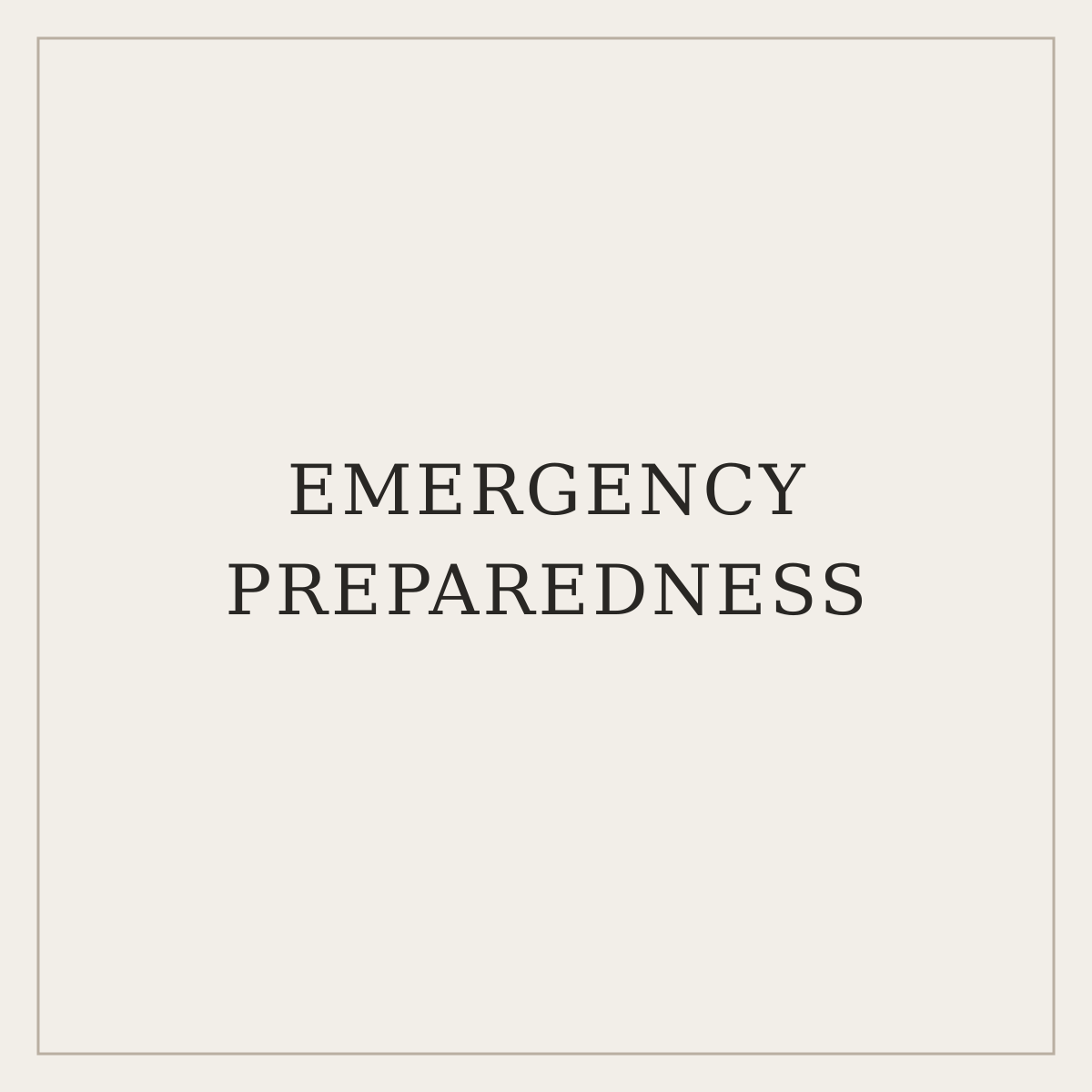 Emergency preparedness