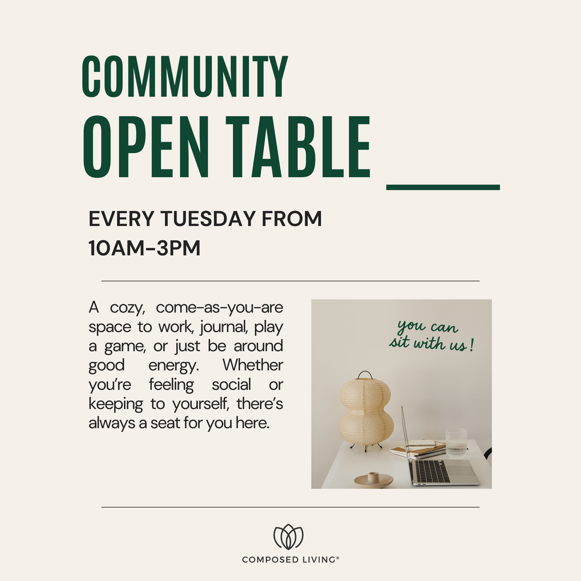 Community Open Table