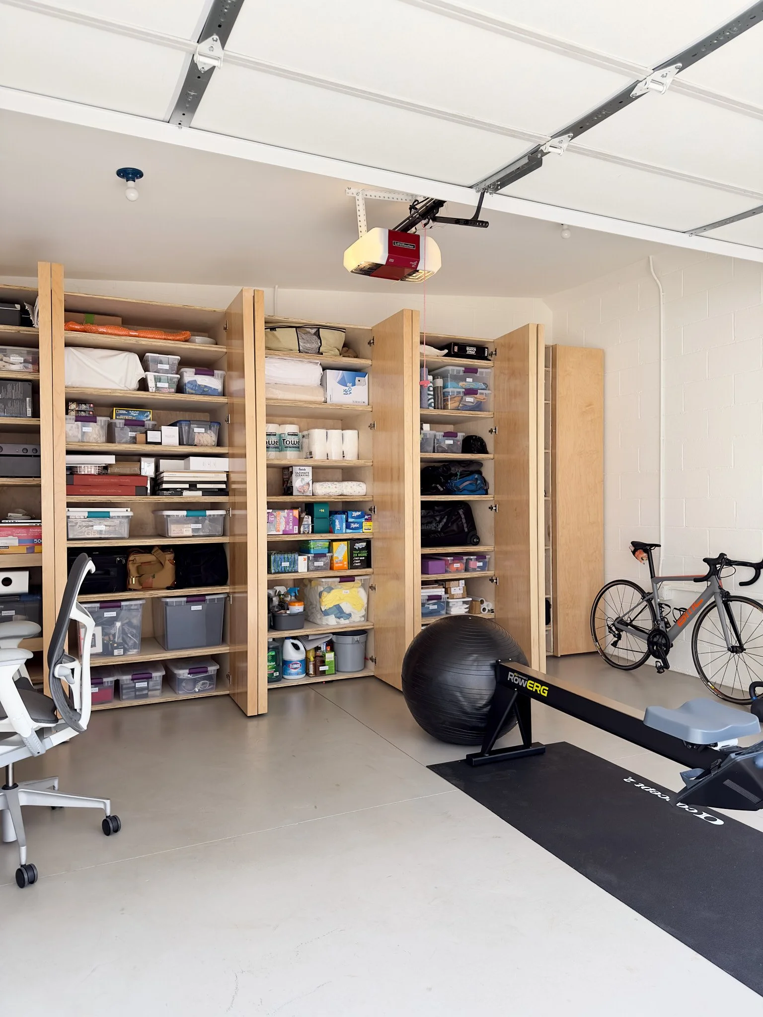 Organized Woodland Hills garage with accessible storage and open floor space