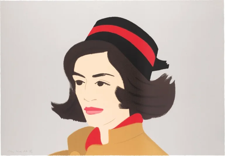 Alex Katz : ada in hat, 1990, 14 colour, silkscreen, ed 150, ap30, signed, 26 x 36