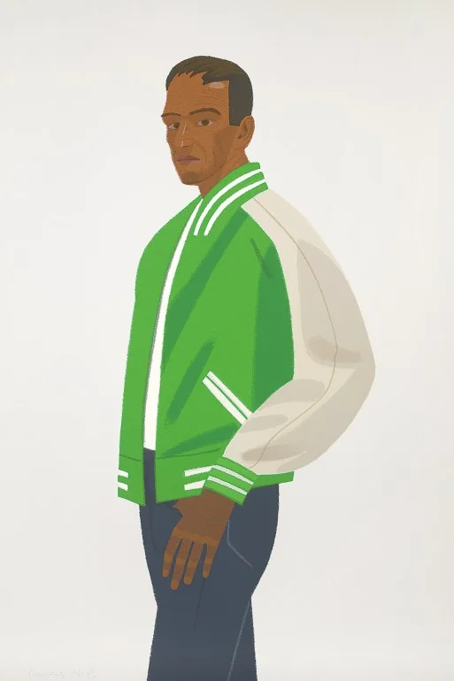 Alex Katz : green jacket, 1990, 38-colour, silkscreen, ed150, ap30, signed, 36 x 24 in