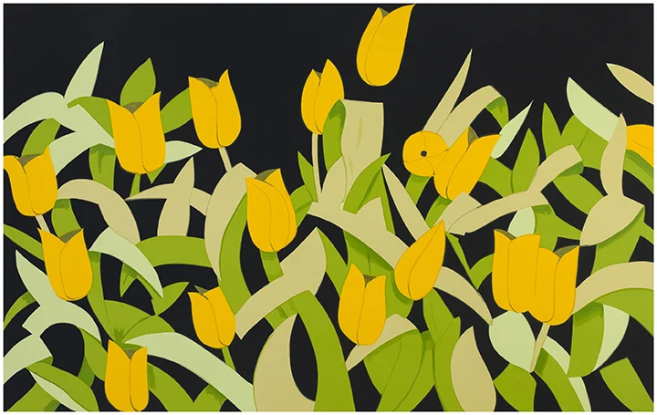 Alex Katz : yellow tulips, 2014, 15-colour, screenprint, ed50, 48 x 77