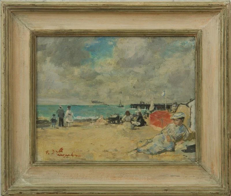 Francois Gall : arcachon, oil on canvas, 9 x 10.25