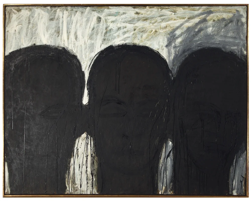 Lester Johnson : three men, 1960, oil on canvas, 53 x 68