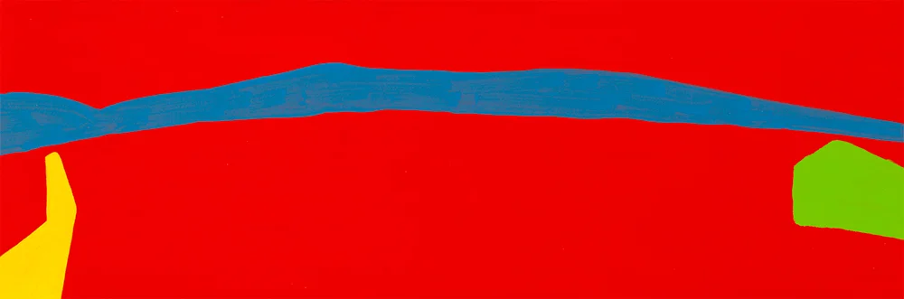 Pat Service : Edges, 2013, acrylic on canvas, 22 x 66 inches