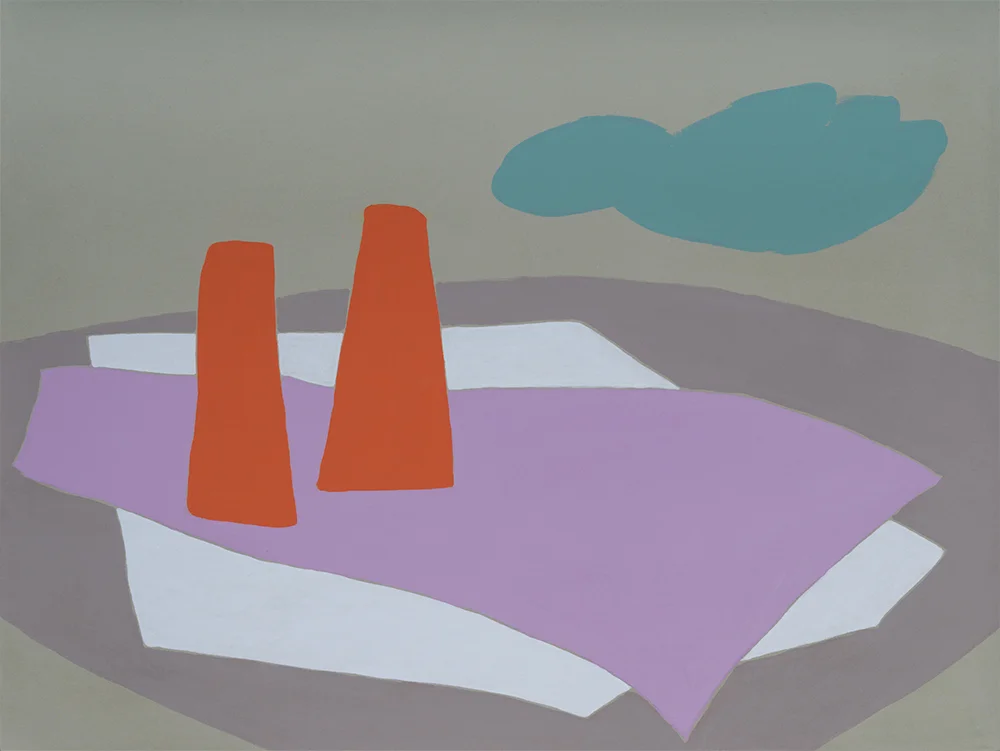 Pat Service : Layers I, 2016, acrylic on canvas, 36 x 48 inches