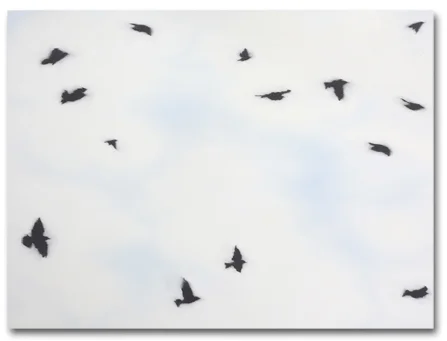 Eberhard Ross : Flight (01407), oil on canvas, 47 x 63 inches