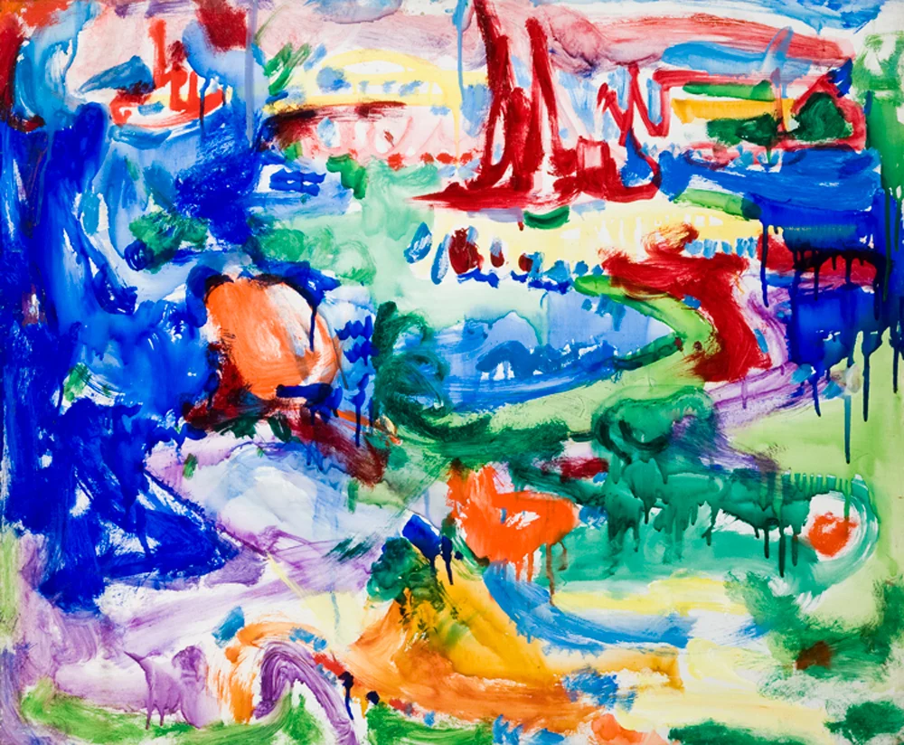 Hans Hofmann : paysage, 1935, casein on panel, 24.7 x 29.6
