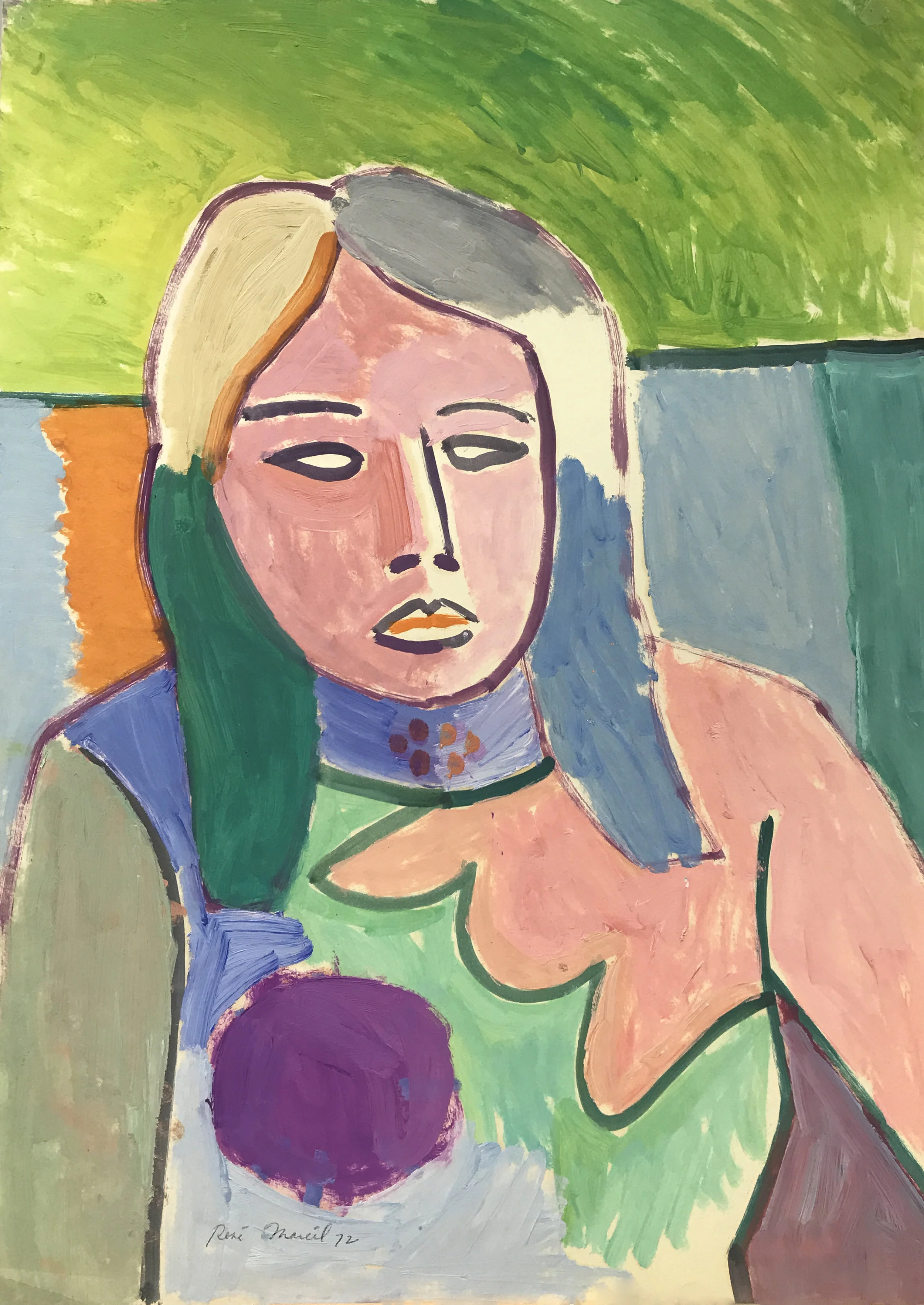 Rene Marcil : Untitled, 1972, gouache on paper