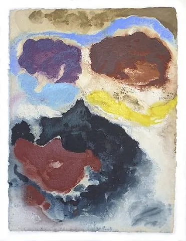 Friedel Dzubas : GTW-FD#6, 1987, colour monotype on heavy hand made paper, 30 x 22.5 inches