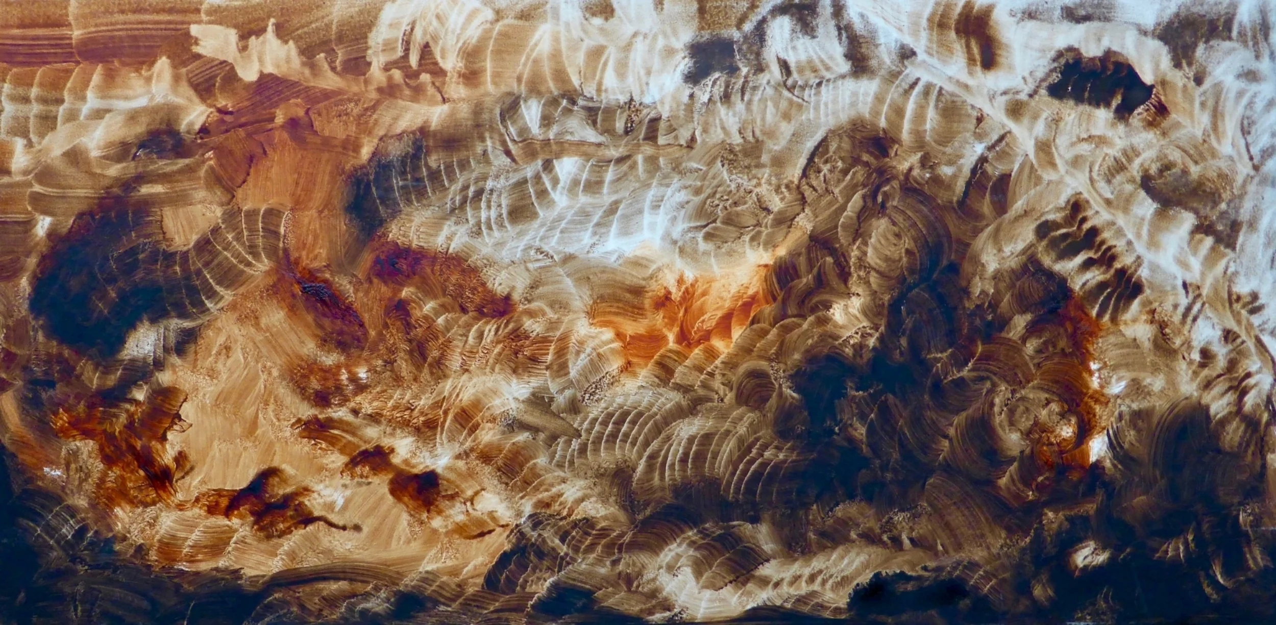 Autumn Storm oil on board 76 x 38cm £450
