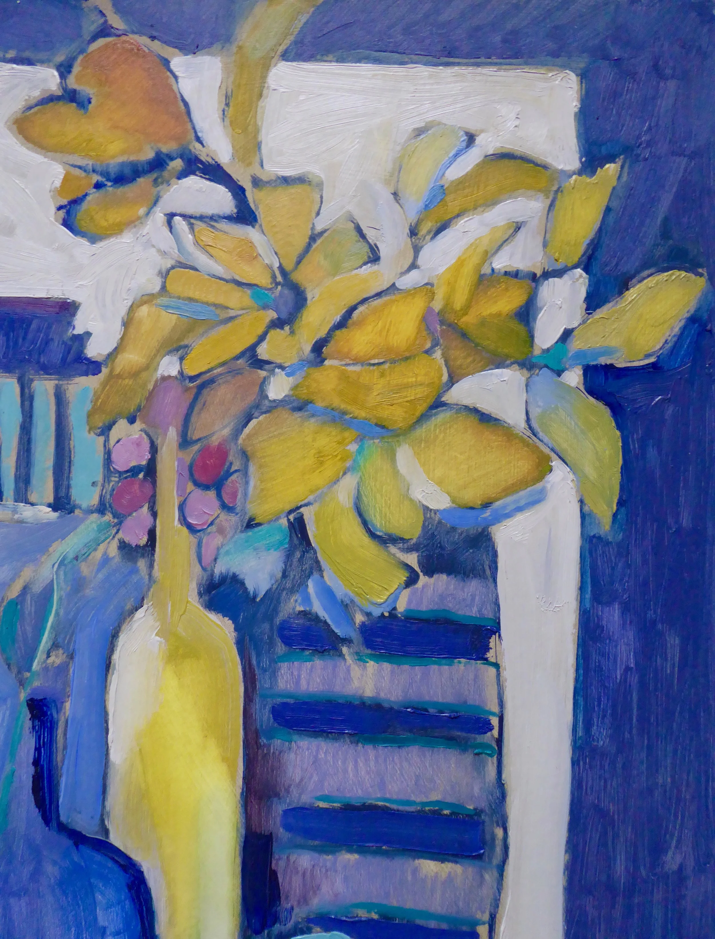 The Yellow Bottle, oil on card, sold