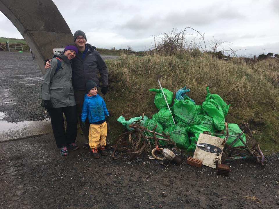 Doing our part on Sugar Loaf mountain