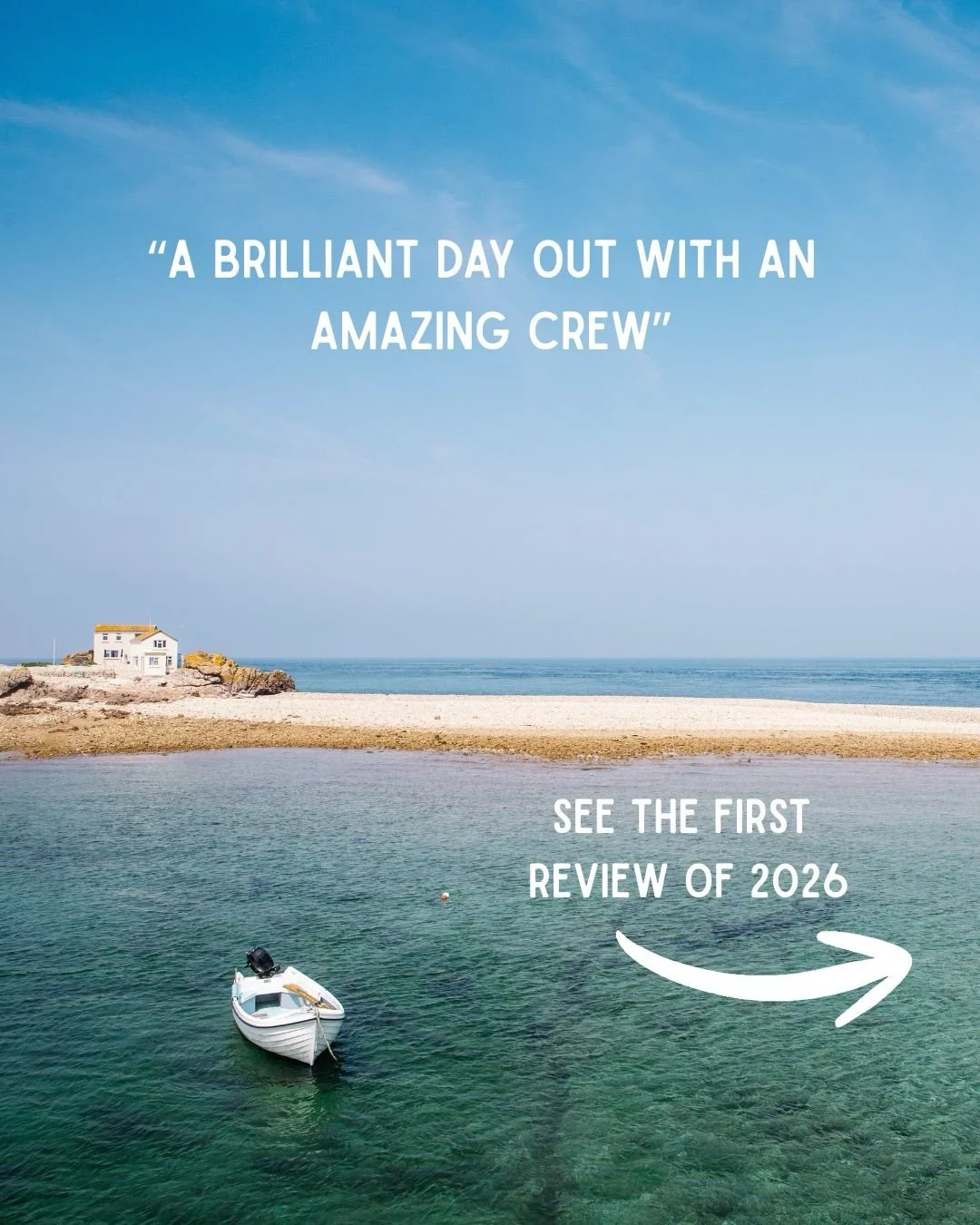 The first review of 2026 is in! If you have been out with us, and have a spare few minutes on a Sunday evening, feel free to add your own ❤️
&bull;
&bull;
#TripAdvisor #ThingsToDoInJersey #Jerseyci #Summer2026 #BoatTrip