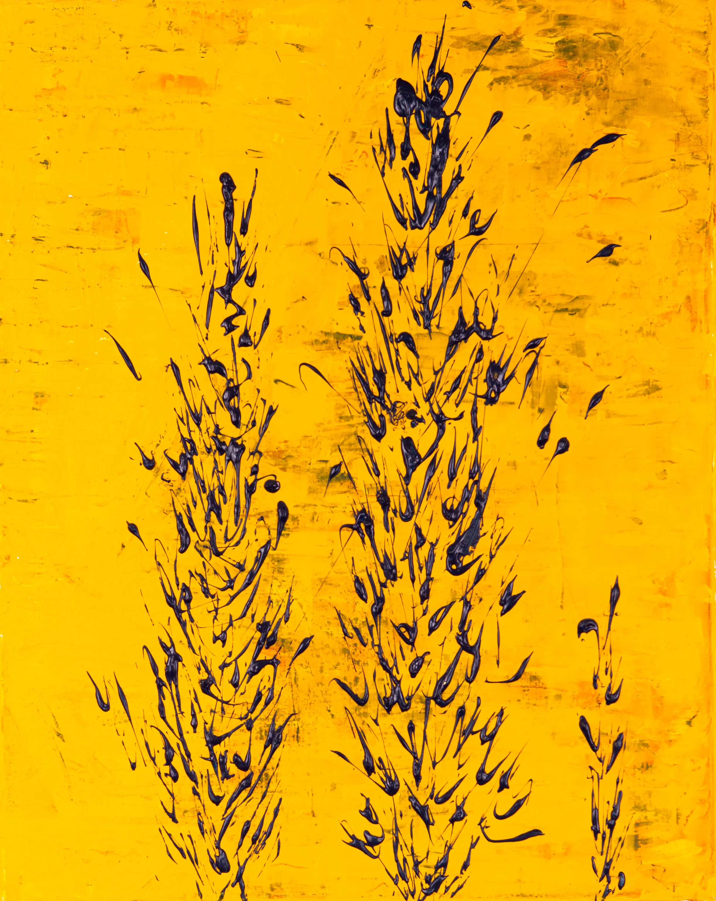 SPACHTELHALME - 1997 Öl 50x40