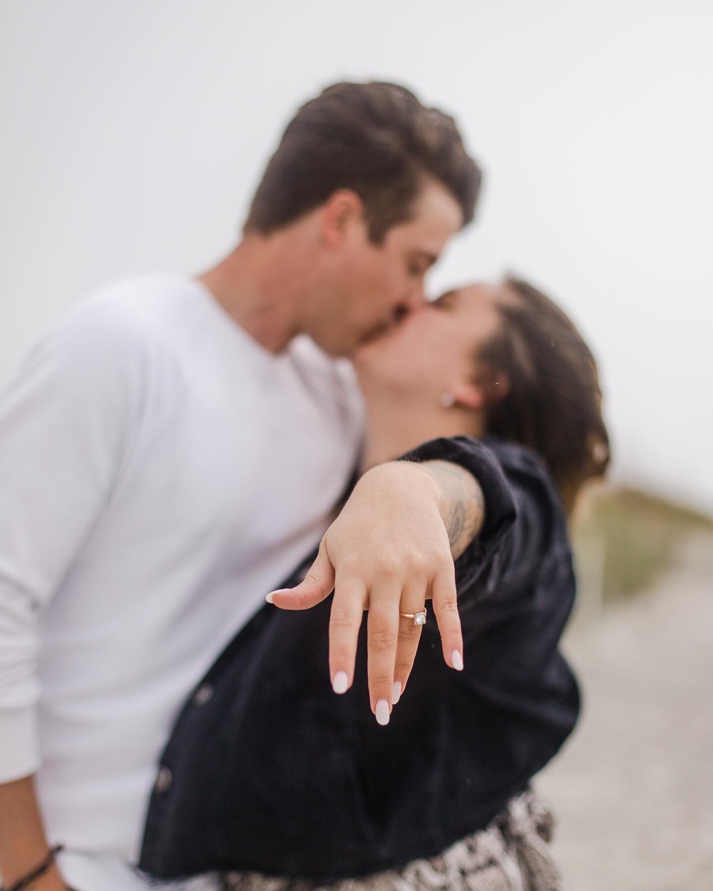 That &ldquo;we&rsquo;re engaged&rdquo; bliss 😍😍⁣
⁣
Swipe to see her reaction when he got down on one knee! Steven was determined to propose at the beach, no matter the elements! I said man, if you&rsquo;re down I&rsquo;m down. I hid on the nearest 