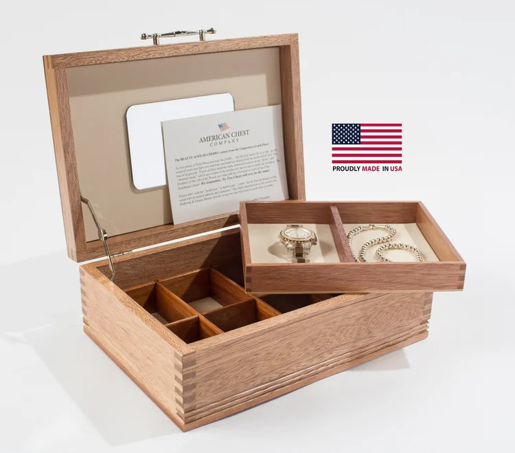 Wooden Jewellery Chests & Boxes for Sale - American Chest Company
