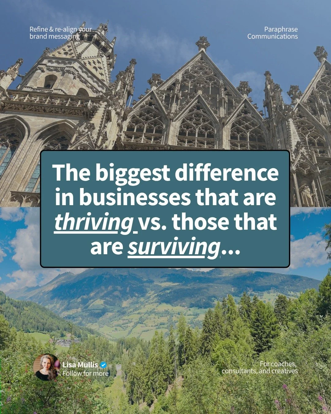 As a brand messaging strategist having worked with hundreds of service providers, I can tell you that the difference between thriving and surviving in business is usually not about the offer or the strategy.

Thriving businesses don't negotiate with 