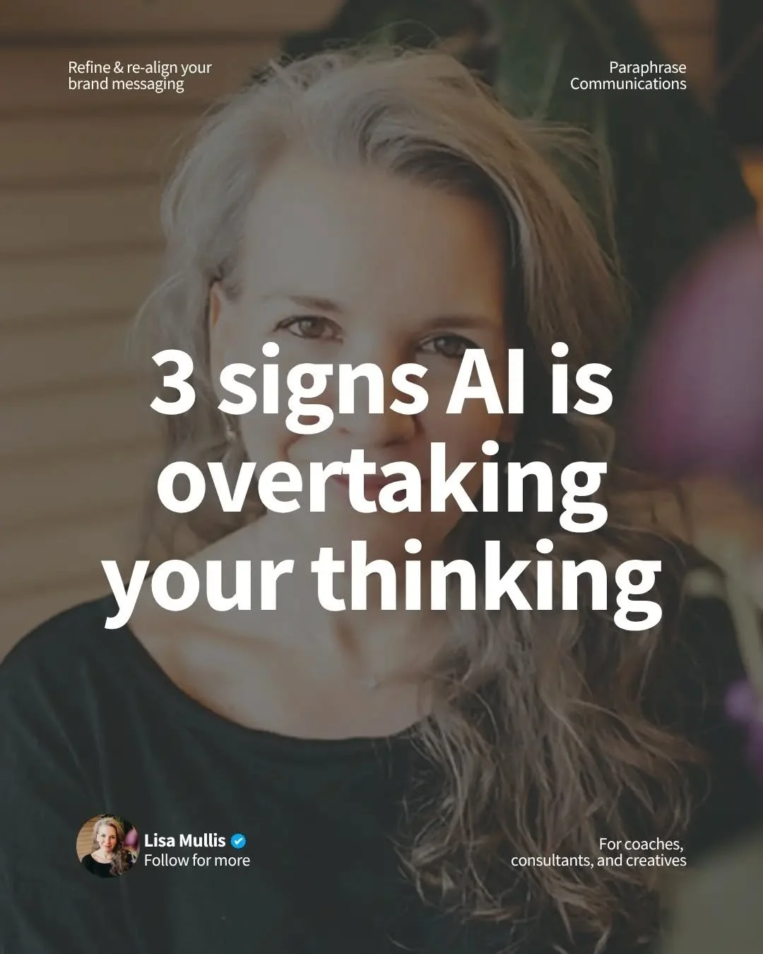 One day I'd drafted an email, read it back and thought, this is fine, this is decent, send it. Except I didn't send it. I found myself running it through AI first, asking how it could be clearer, stronger, more confident.

That part wasn't new for me
