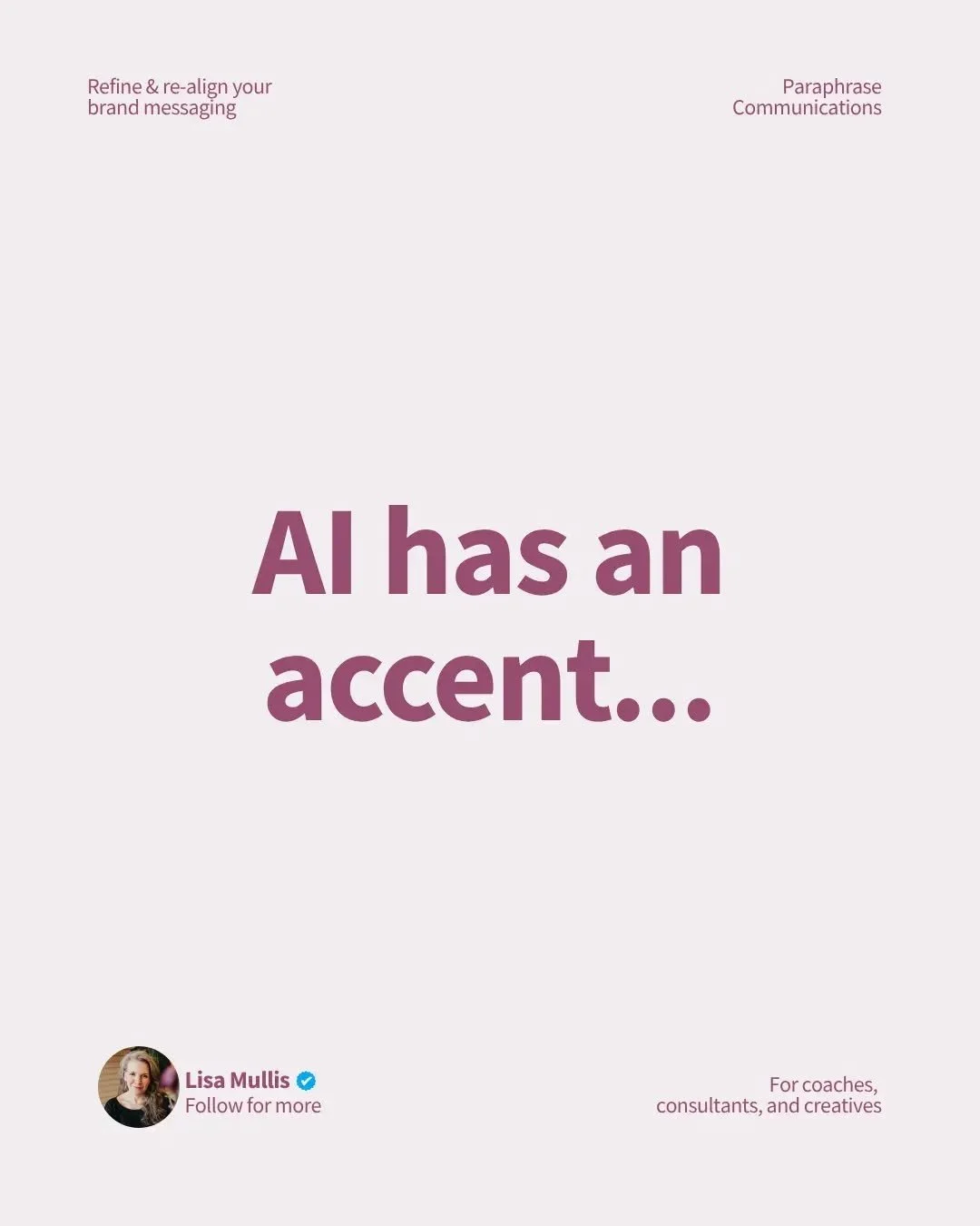 A French person speaking English to an American sounds like they have accent.

In the same way, AI writing to sound like a human has an accent. 

You can try all you want to get AI to stop sounding like AI in your writing but it can't help itself. It