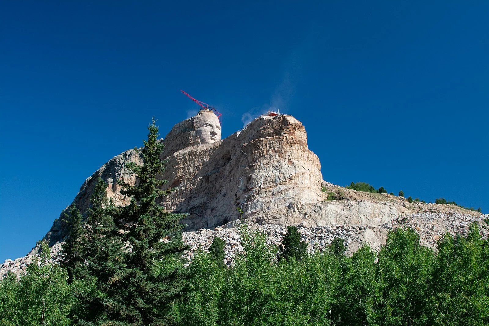 Photo: Crazy Horse Memorial ( https://commons.wikimedia.org/wiki/File:Crazy_Horse_Memorial.jpg )