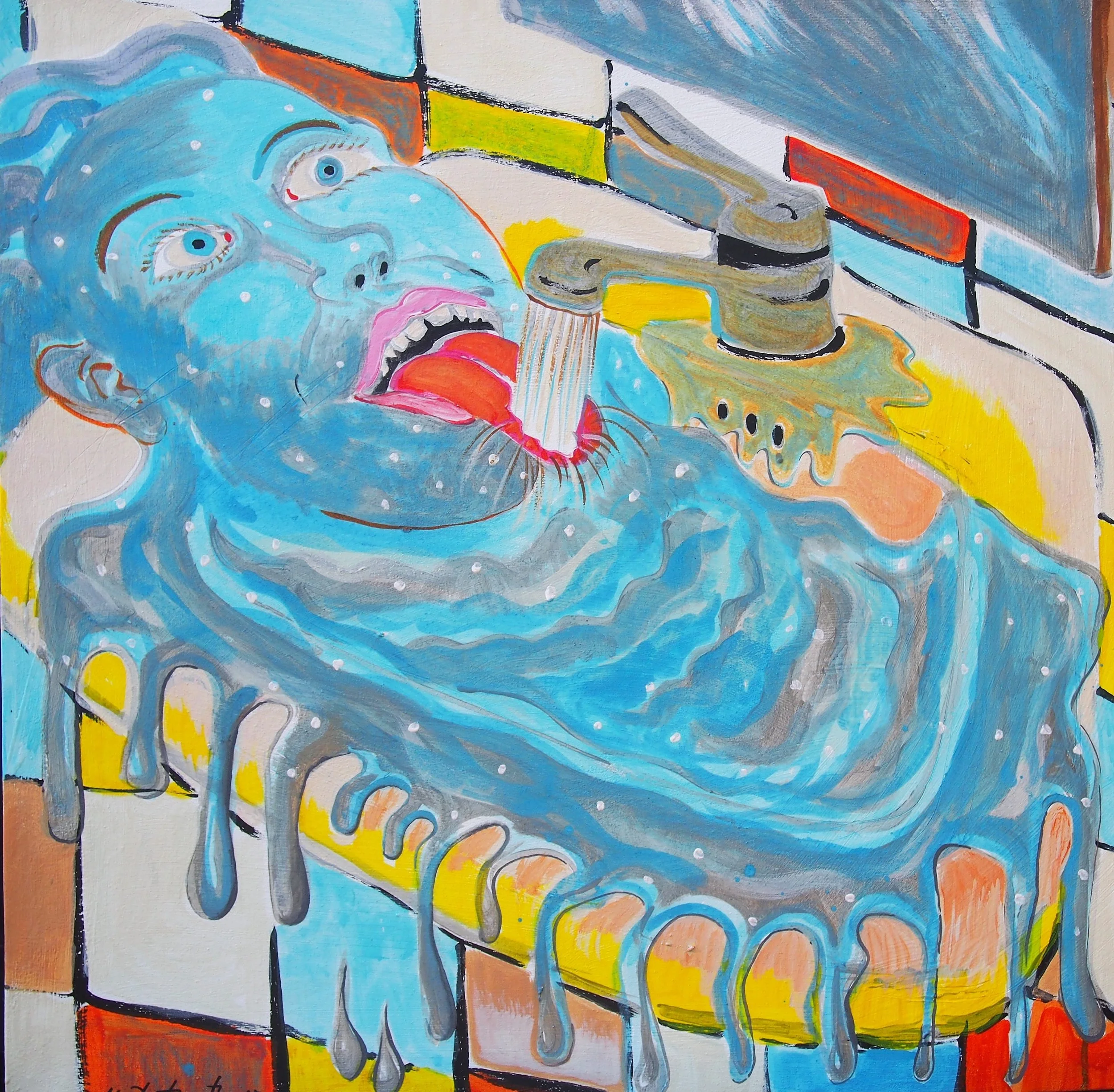 "Crazy Sink"2017 Acrílic sobre tela 80X80cm