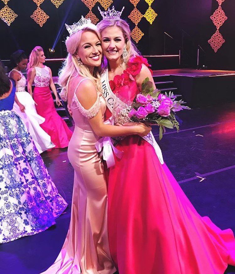 Miss America Savvy Shields with Miss California's Outstanding Teen Violet Joy Hansen