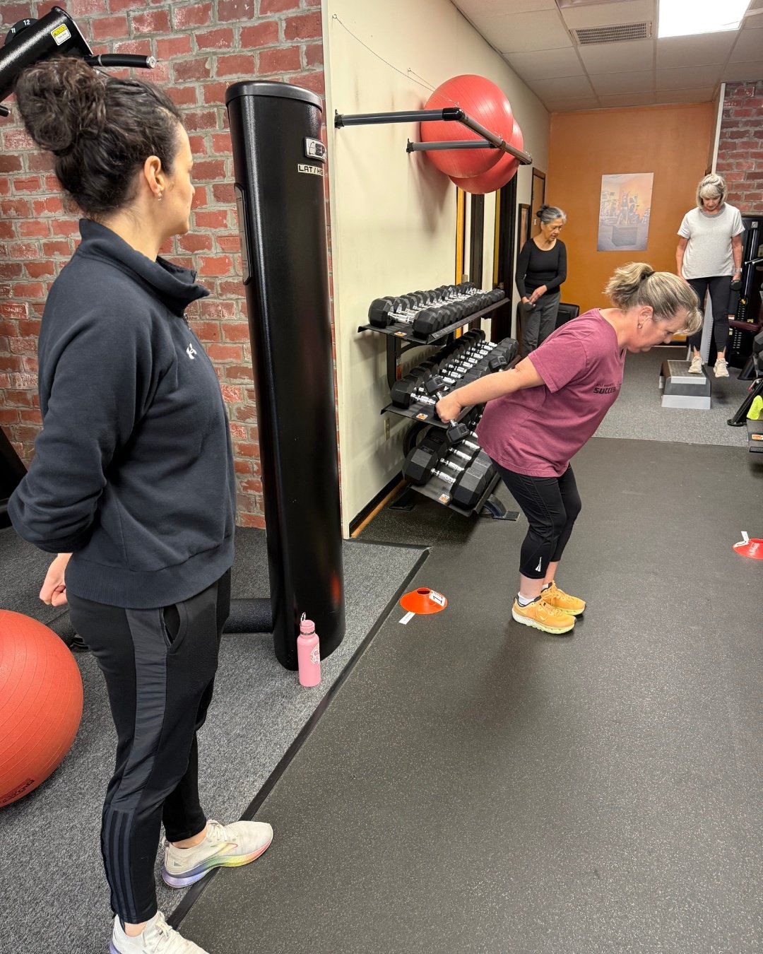 Questions about form or technique? 

Your trainer is right there to guide every rep safely and effectively.

Personal Trainer Mary leading a group training for our BBSS ladies! 

Curious to see if our group training is right for you? Give us a call a